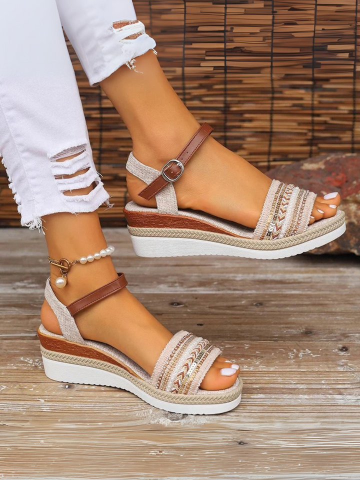 Evie | Braided Non-Slip Wedge Sandals