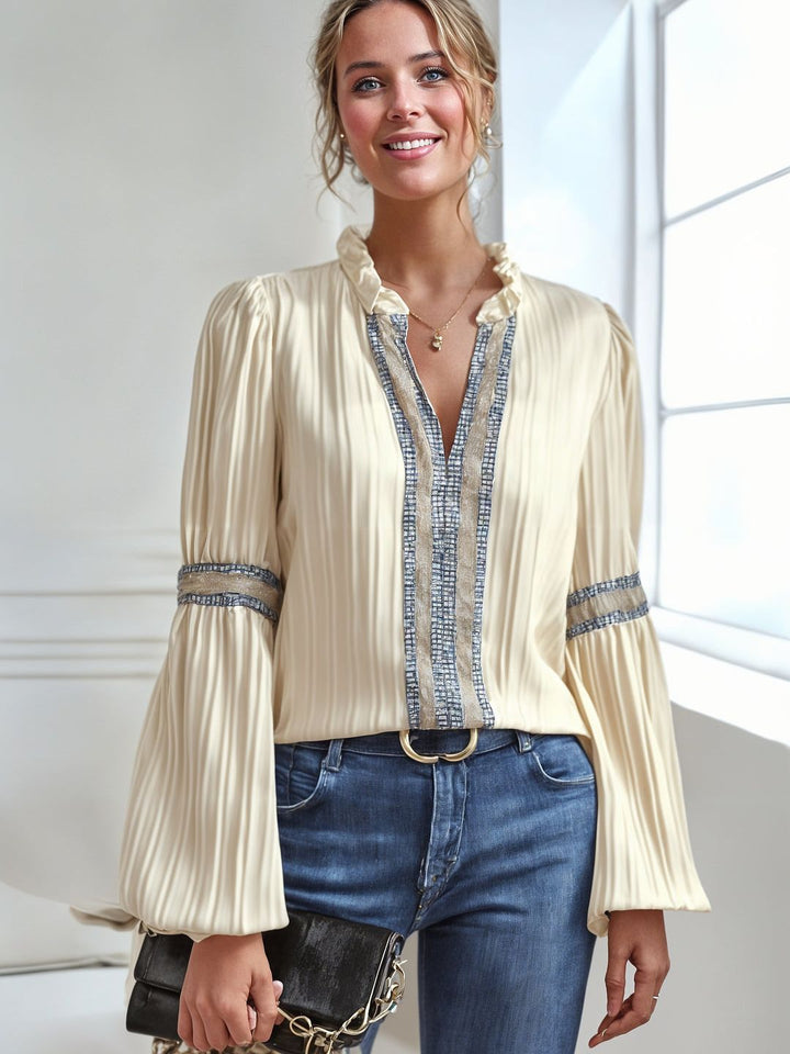 Amelia | Boho Lantern Sleeve Blouse