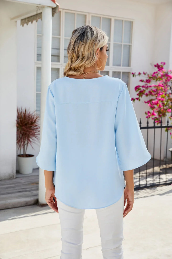 Eloise | Flattering V-Neck Blouse