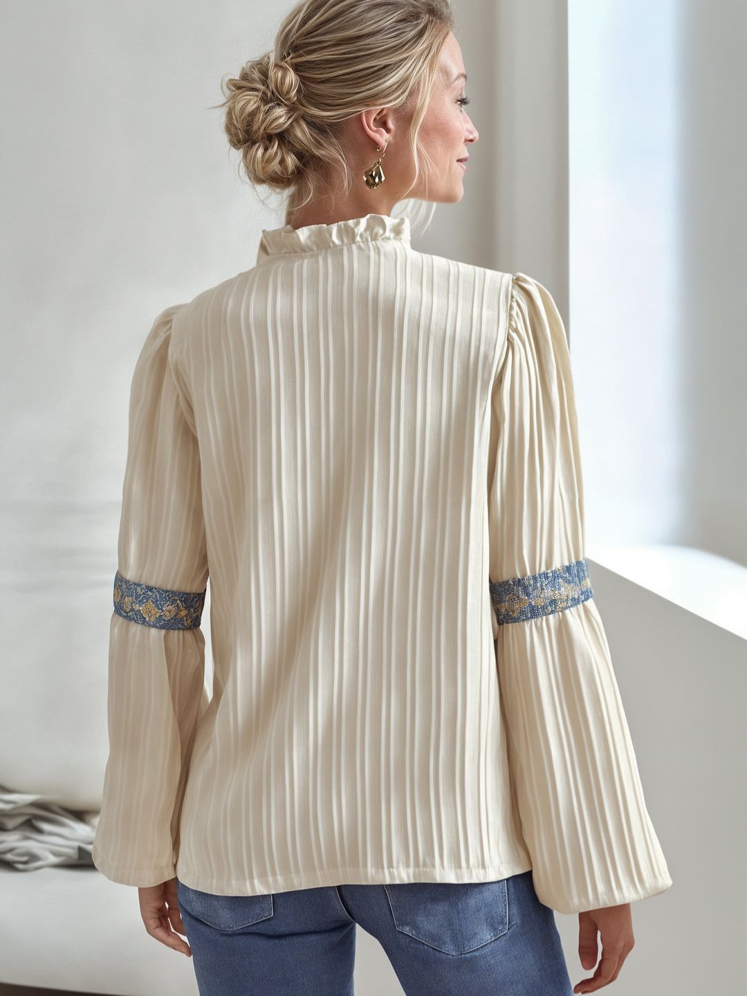 Amelia | Boho Lantern Sleeve Blouse