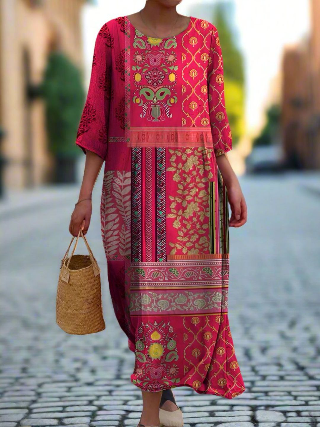 Martha | Graceful Ethnic Maxi Dress