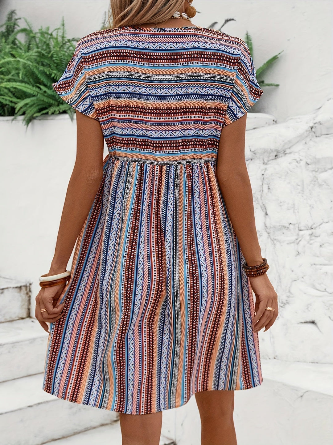 Harriet | Casual Boho Stripe Dress