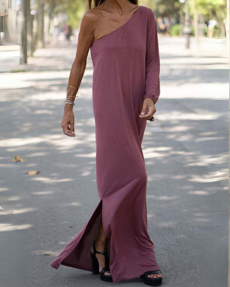 Amara | One-Shoulder Elegance Maxi Dress