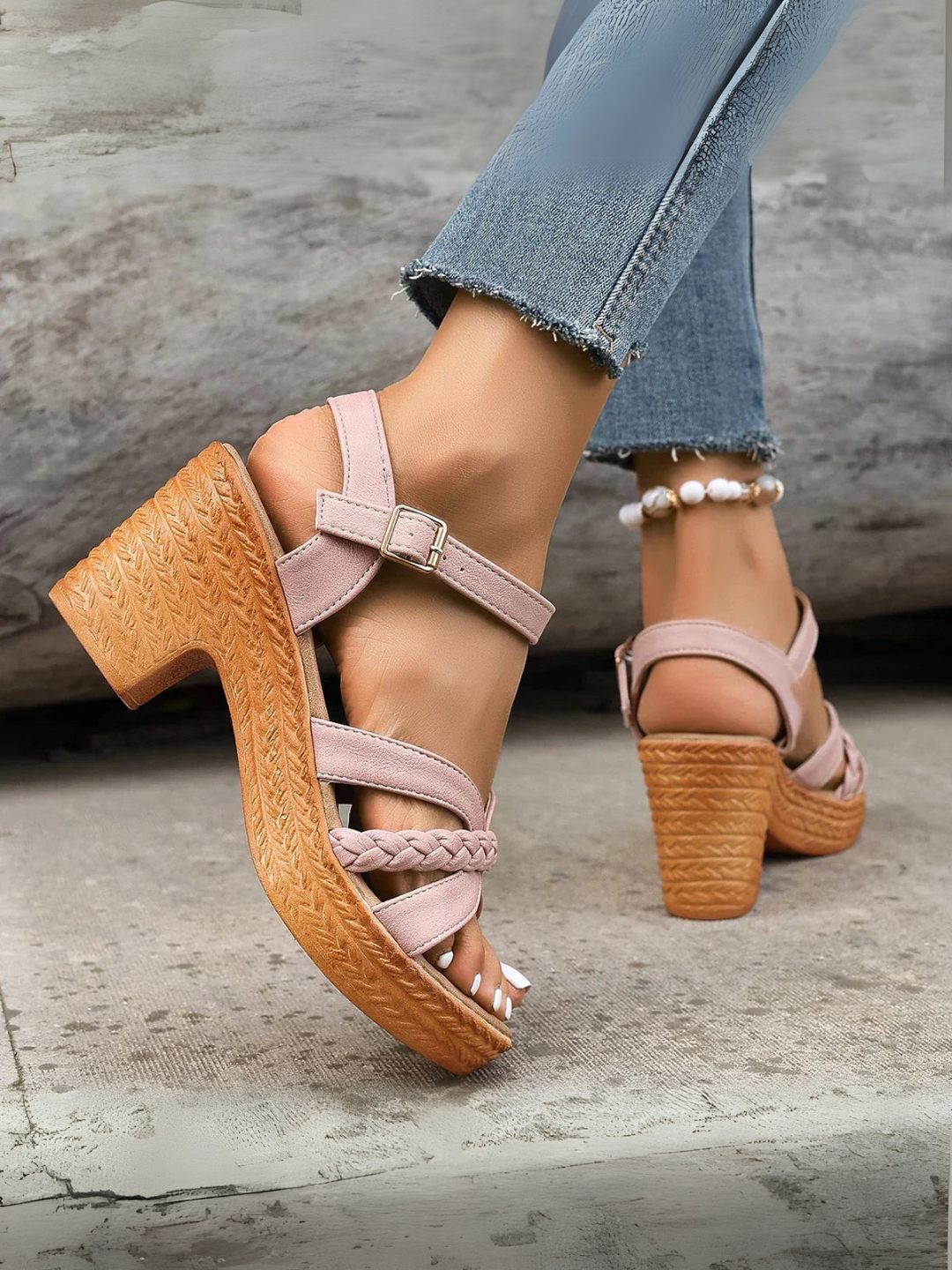 Zara | Braided High-Heel Sandals