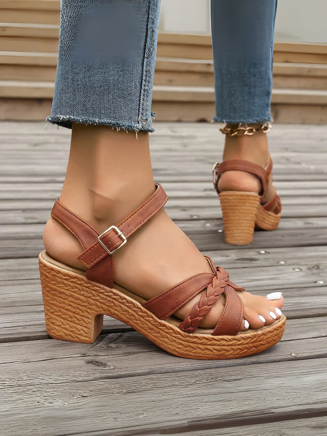 Zara | Braided High-Heel Sandals