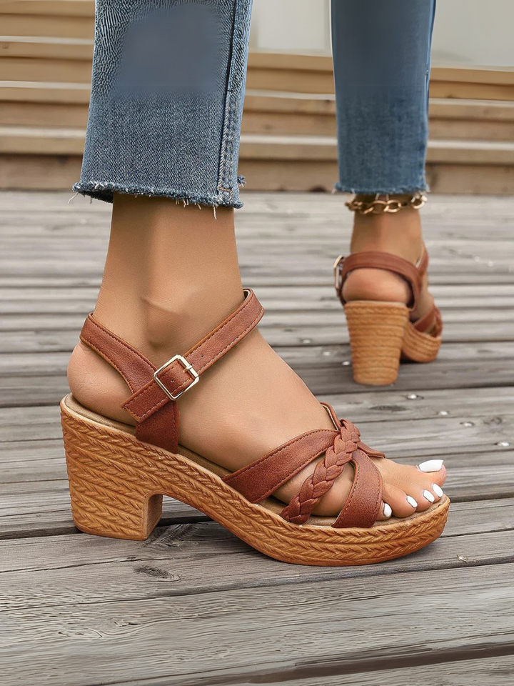 Zara | Braided High-Heel Sandals