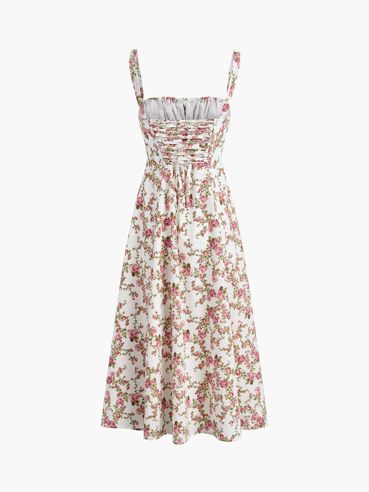 Rose | Floral Elegance Midi Dress