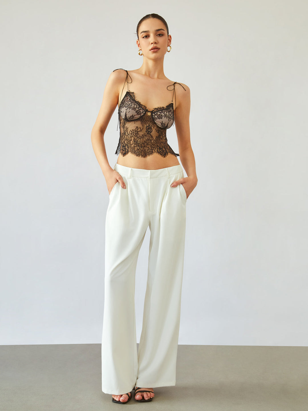 Elise | Lace Elegance Crop Top