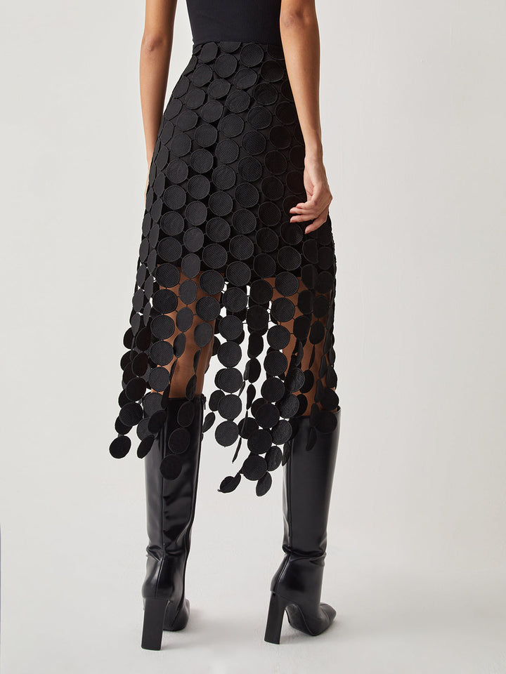 Vibe | Laser-Cut Double-Layer Chic Skirt