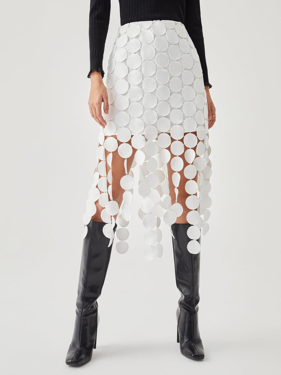 Vibe | Laser-Cut Double-Layer Chic Skirt