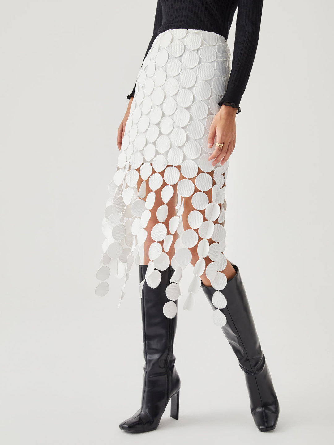 Vibe | Laser-Cut Double-Layer Chic Skirt