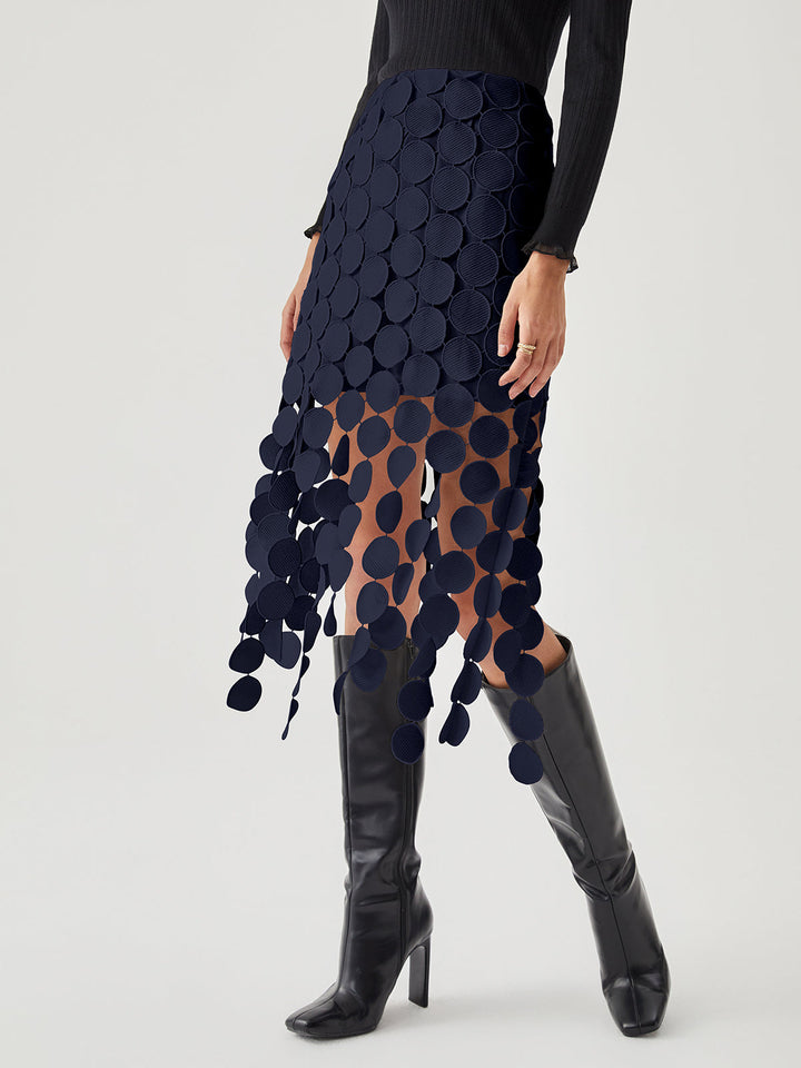 Vibe | Laser-Cut Double-Layer Chic Skirt