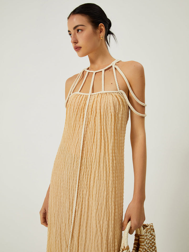 Celia | Elegant Backless Cotton Dress