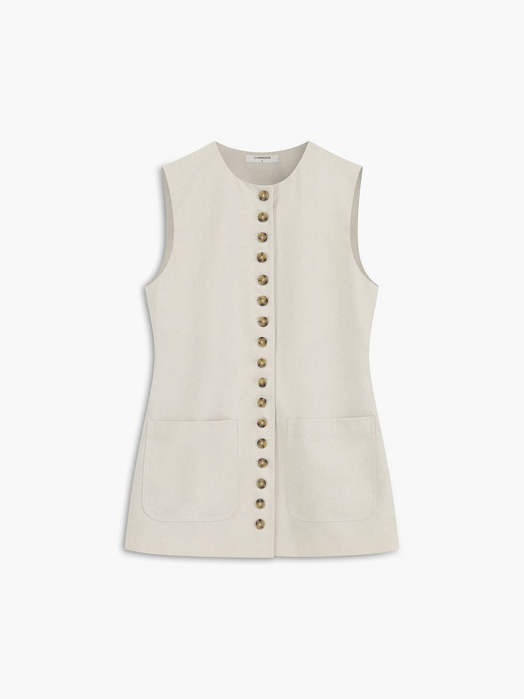 Lena | Cotton & Linen Button-Front Vest