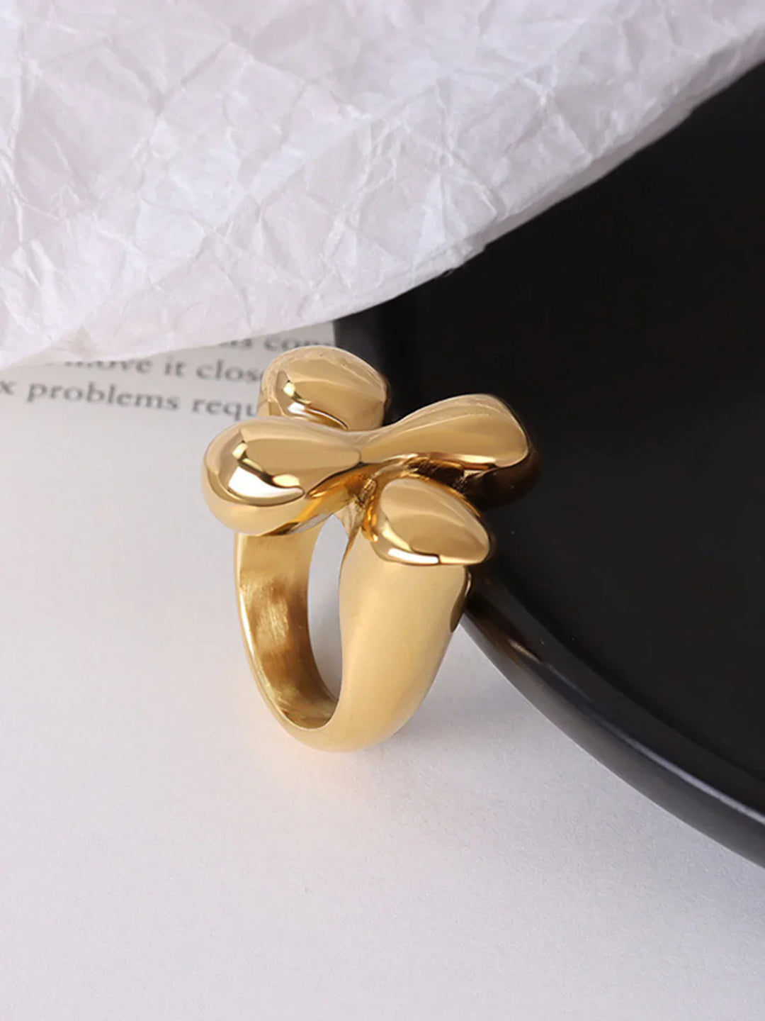 Retro Blossom Statement Ring