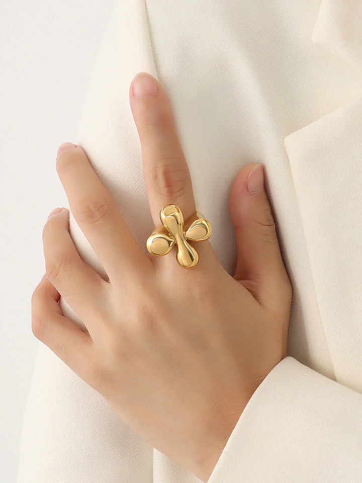 Retro Blossom Statement Ring