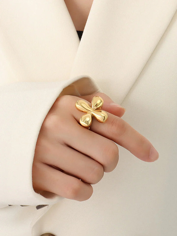 Retro Blossom Statement Ring