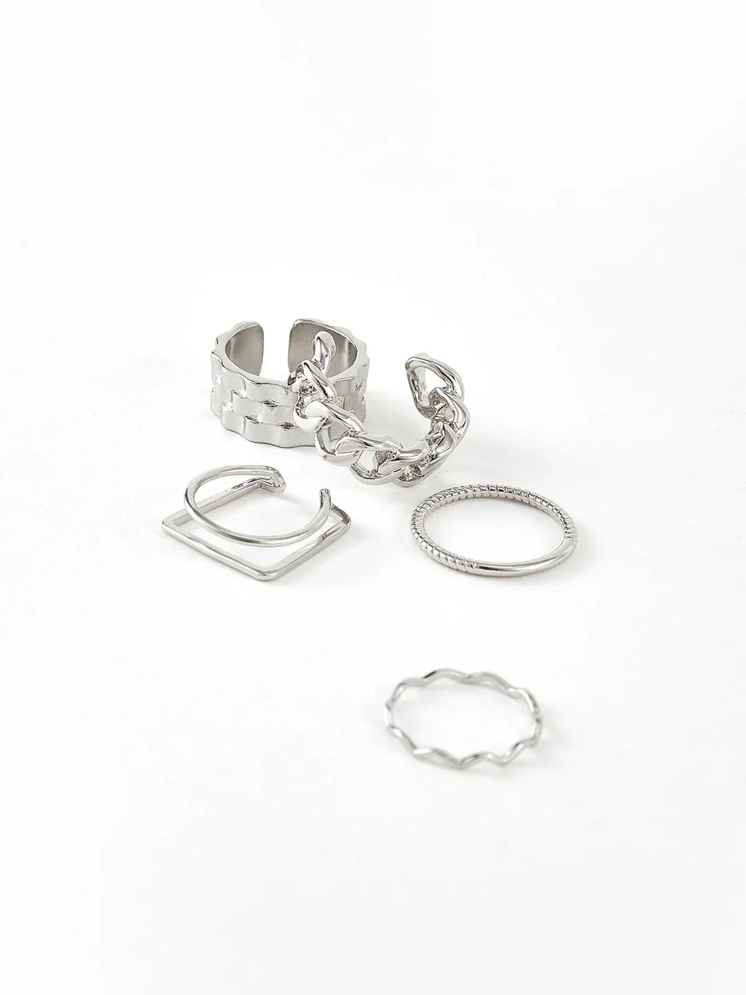 Unchained Silver Ring (5pcs)