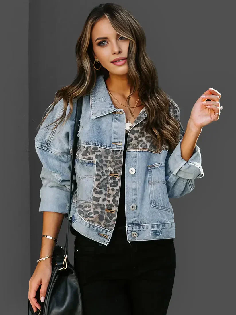 Arya | Bold Leopard Denim Look