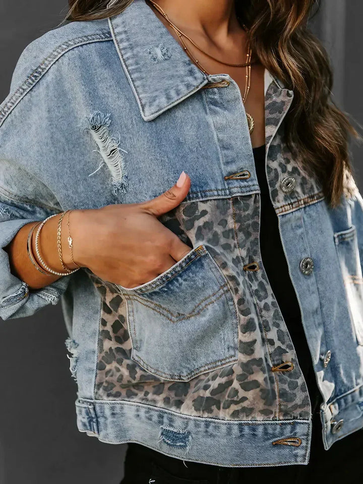 Arya | Bold Leopard Denim Look