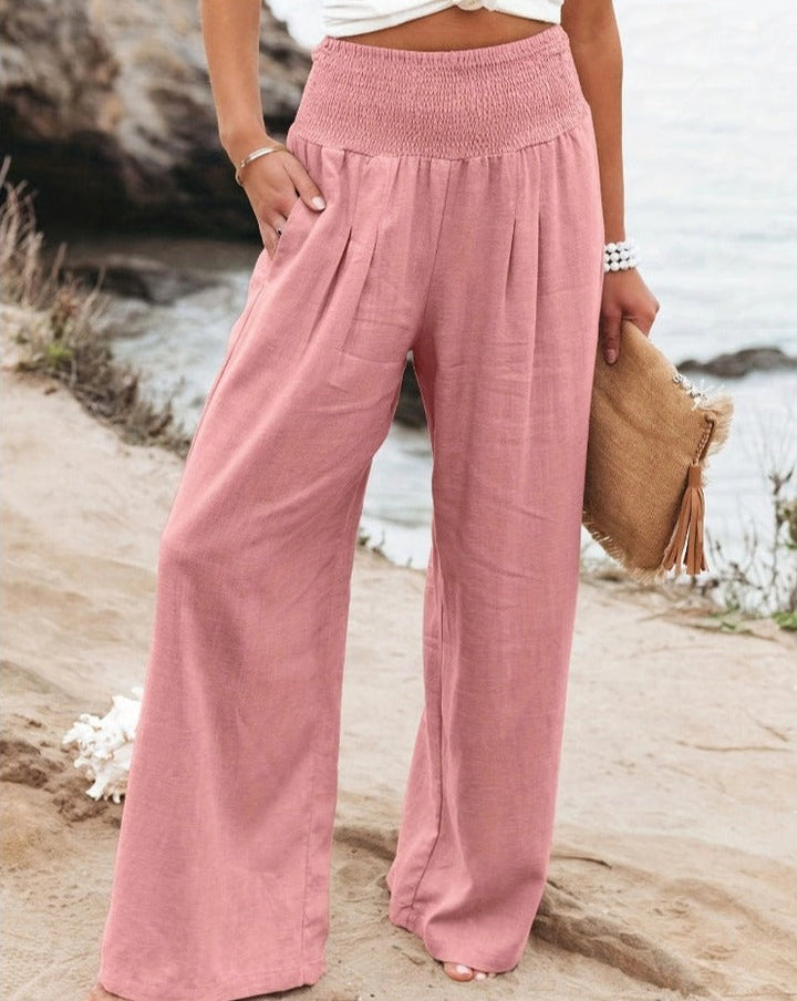 Luna | Relaxed Cotton Linen Trousers