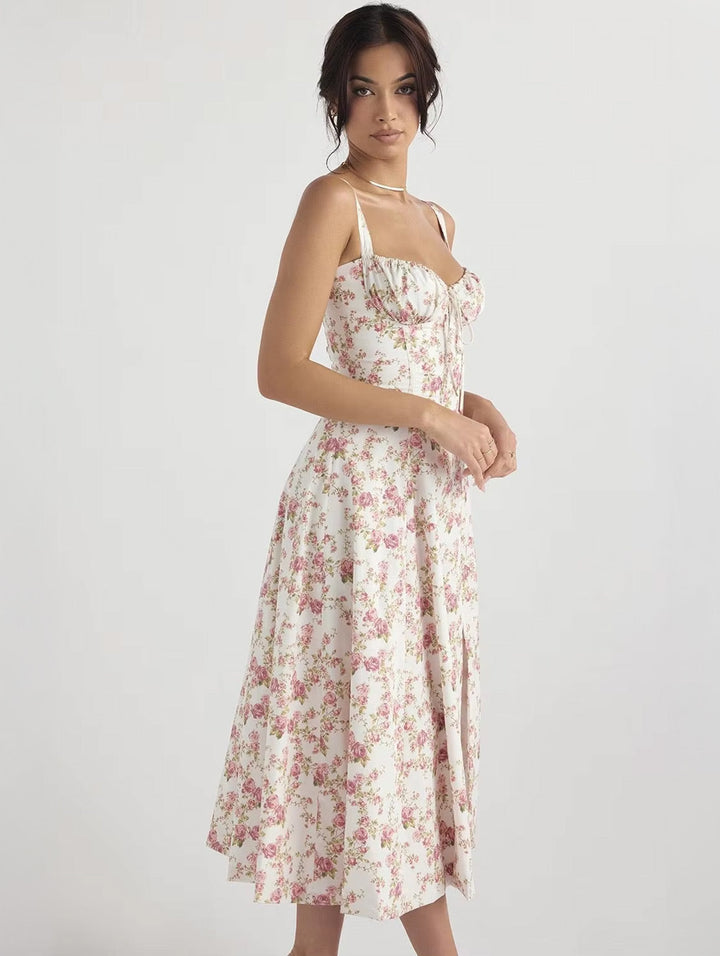 Rose | Floral Elegance Midi Dress