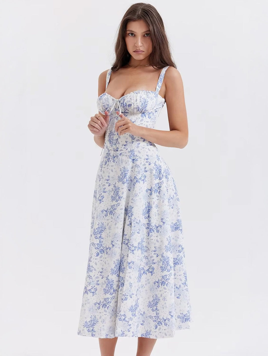 Rose | Floral Elegance Midi Dress