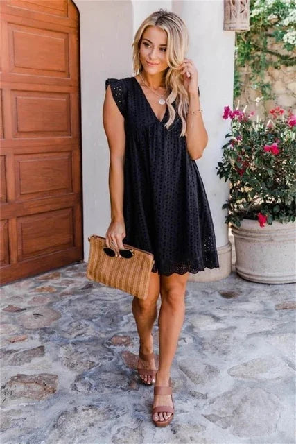 Eliana | Chic Hollow-Lace Dress