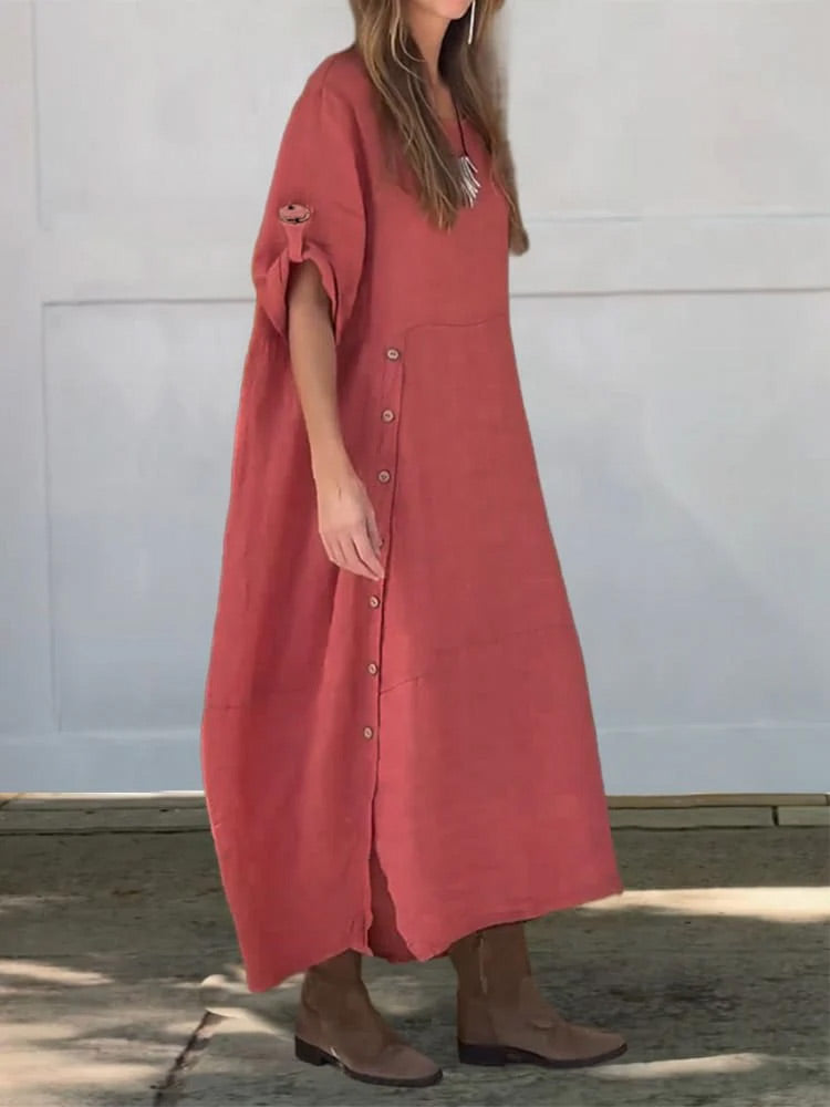 Serena | Light and Breathable Linen Cotton Dress