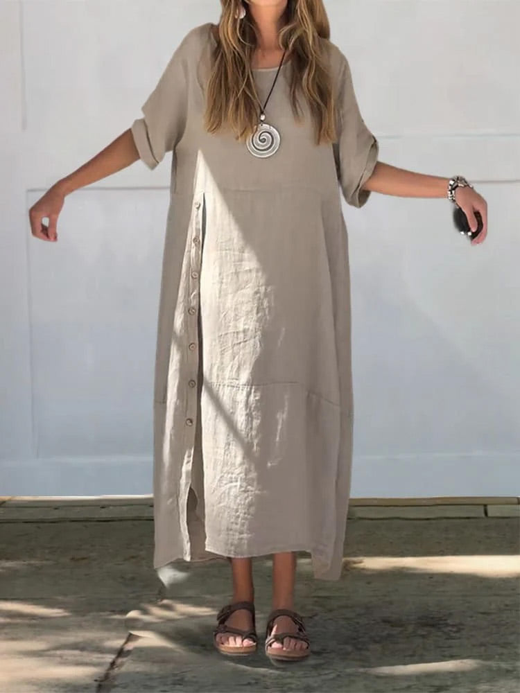 Serena | Light and Breathable Linen Cotton Dress